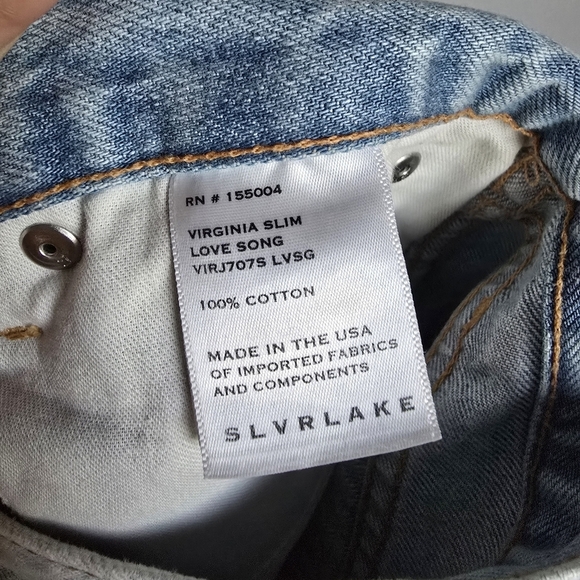 SLVRLAKE New Virginia Slim Love Song Light Wash High Rise Straight Jeans SZ 31 - Picture 9 of 11